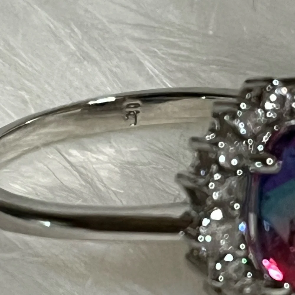 Fragrant Jewels Dual Tone Halo Ring